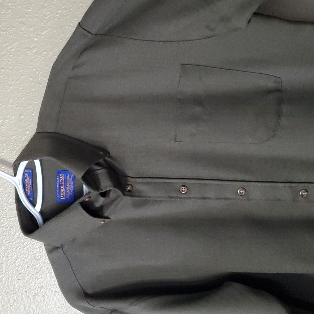 Sir Pendleton M Wool Button Down Longsleeve Shirt… - image 1